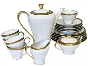 Antiguo Juego de Cafetera Alemana Edelstein 21 Piezas Crema Azúcar Tazas Platillos Etc - Imagen 1 de 19