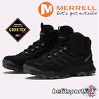 MERRELL WALKING WODOODPORNE BUTY GORE-TEX MĘSKIE SZYBKIE WĘDRÓWKI CZARNE BUTY MID GTX