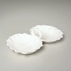 ViNTAGE SPODE, ENGLAND, "SAVOY WHITE" TWO PART RELISH DISH - Picture 1 of 7