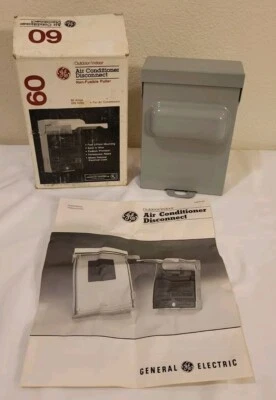 GE • Air Conditioner Disconnect • Indoor/Outdoor • 60a/240V • TFN60RCP • New/OB! - Image 1 of 4