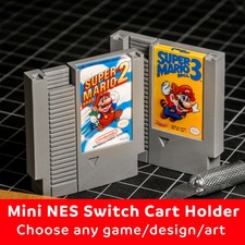 Nintendo Switch Game Cart Mini NES Cartridge Holder - Choose Any Game / Design