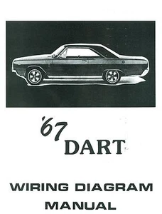1967  67    DODGE DART   WIRING  DIAGRAM  MANUAL - Picture 1 of 1