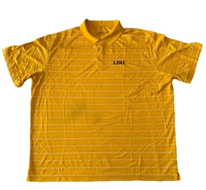 LSU Tigers Nike Golf Fit Dry Polo Striped Shirt Gold Herren XXL (Stained) - Bild 1 von 9