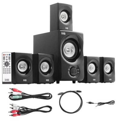 Sistema de altavoces Bluetooth Acoustic Audio Home Theater 5.1 con sintonizador FM NUEVO Foto 1 de 4