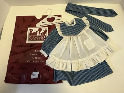 Vtg 1993 Pleasant Co Samantha Play Outfit Pinafore Hair Tie hanger American Girl - Image 1 of 4