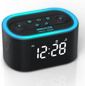 Reloj despertador digital y máquina de sonido de ruido blanco, 21 sonidos relajantes, 7 despertadores S - Imagen 1 de 7