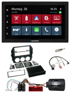 Blaupunkt Lenkrad Bluetooth DAB 2DIN USB Autoradio für Mazda MX 5 NC 09-15 schwa - Bild 1 von 4