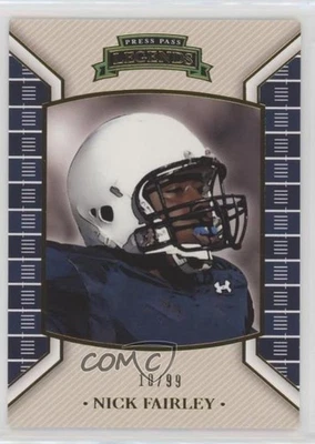 2011 Press Pass Legends Gold /99 Nick Fairley #49 Rookie RC - Image 1 of 2