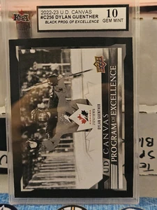 22-23 UD Dylan Guenther Program Of Excellence Canvas Black & White 🚨🚨🚨 KSA 10 - Picture 1 of 3