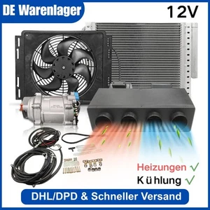 12V Elektrische Parkklimaanlage Klimaanlage Kühlen Für LKW Wohnwagen Cab Auto - Bild 1 von 14