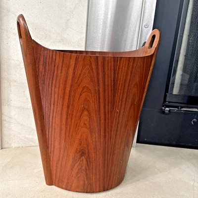 CLÁSICO MCM! Cesta de residuos de teca Einar Barnes para P.S. Heggen Noruega Foto 1 de 4