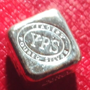 {YPS } Barra de cubo de metales Yeagers 1 oz Troy..999 plata vertida a mano - Imagen 1 de 4