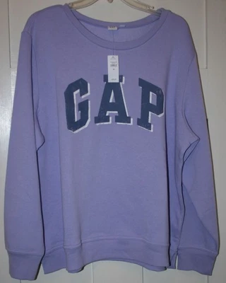 GAP Women's Sweatshirt Logo Long Sleeved Relaxed Purple Violet Size XL - Image 1 of 4
