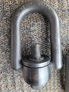 ADB Hoist Ring 33106 Heavy Duty H-K USA 1"-8, WLL 10,000 lbs. Black Oxide VG/EXC - Picture 1 of 24