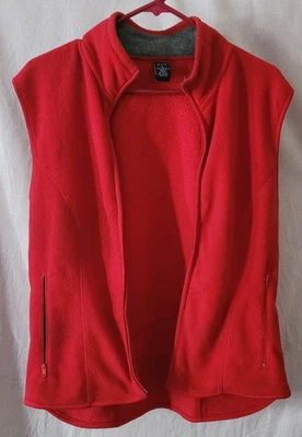 Chaleco Para Mujer Talla Grande Rojo Cierre de Cremallera Informal Otoño Invierno Iglesia Trabajo Foto 1 de 4