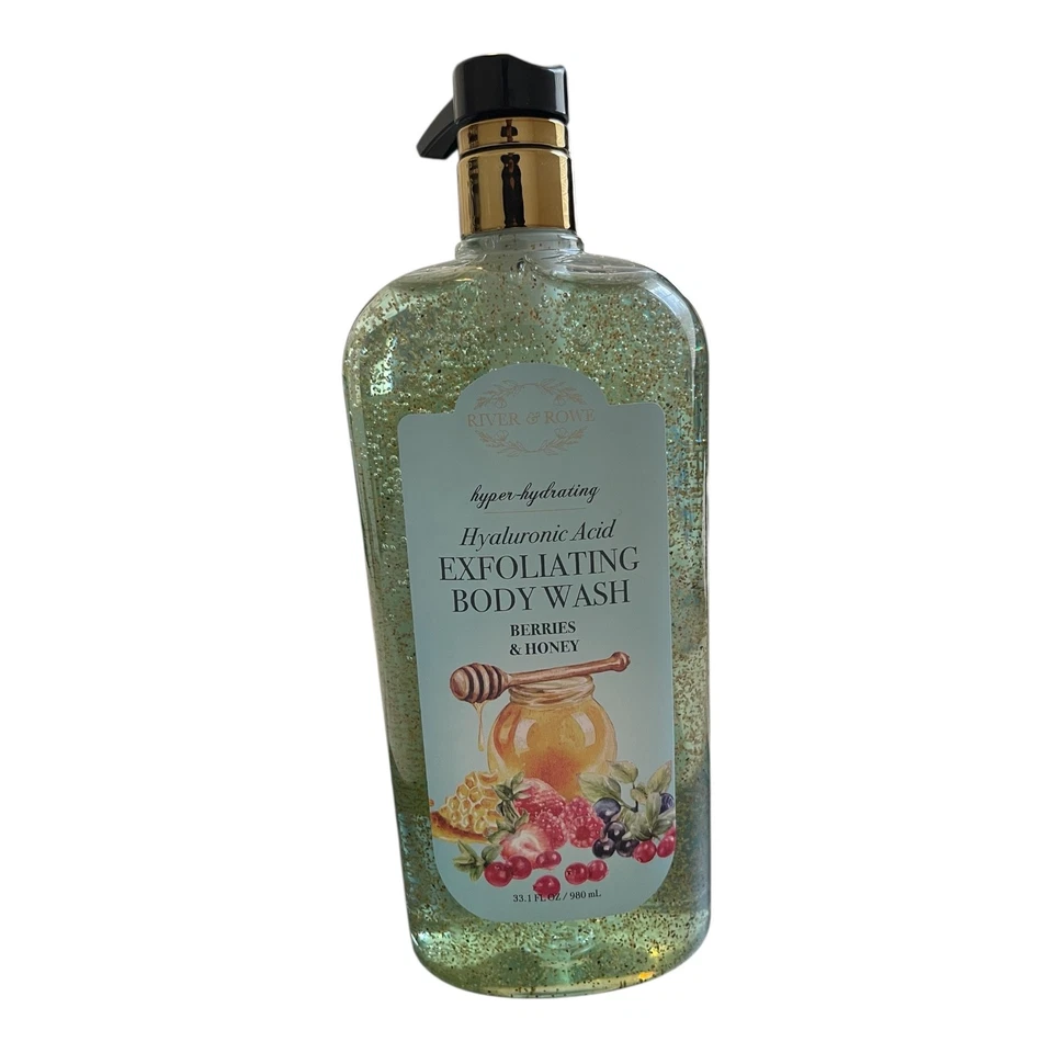 River & Rowe Hyaluronic Acid Exfoliating Body Wash – Berries & Honey | 33.1 oz - Image 1 of 1