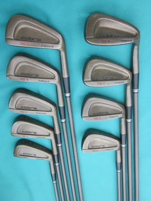 Vintage Cobra TRD II Al Br Copper? Iron Set 2-9, PW 2.5 Graphite Firm Flex M/R/H - Image 1 of 4