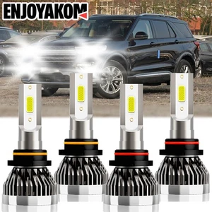 For Ford Explorer 2002-2005 White Car LED Headlights Bulb High Low Beam 6000K 4x - Picture 1 of 11
