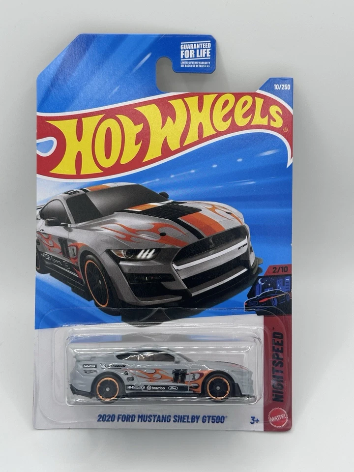 2026 Hot Wheels 2020 Ford Mustang Shelby GT500 Gray 10/250 Nightspeed 2/10 - Image 1 of 1
