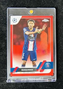 2022-23 Topps Chrome UEFA Marquinhos Red Refractor #/5 - Picture 1 of 2