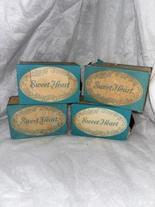 Vintage SweetHeart Beauty Seife Konvolut 4 Schachteln 60er Jahre türkis Verpackung unbenutzt - Bild 1 von 9