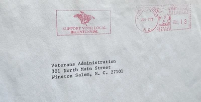 American Bicentennial  Meter Cover(12) +1976 Mounting Paul Revere +VA Office - Image 1 of 3