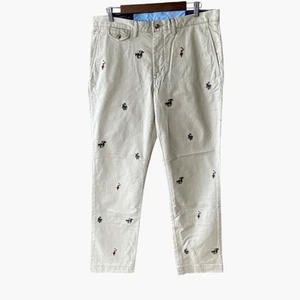 Polo Ralph Lauren Chinos Para Hombres 34x32 Bronceado Jugadores de Rugby Elastizados Rectos Nuevos - Imagen 1 de 12