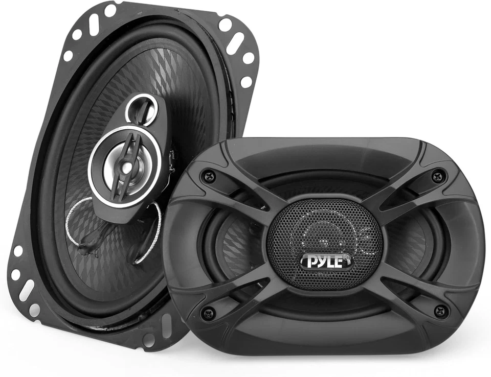 Pyle PL4163BK 4-inch X 6-inch 300-watt-max 3-way Coaxial Speakers