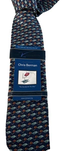 Corbata de portería de fútbol Chris Berman V Foundation para hombre estampado 100 % seda nueva - Imagen 1 de 3