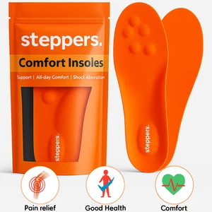 Original Steppers Comfort Boosting Massage Insoles for Heel & Plantar Fasciitis - Picture 1 of 19