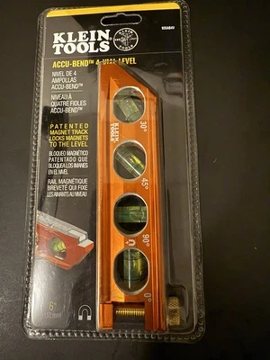 KLEIN TOOLS  935AB4V ACCU-BEND 4 VIAL MAGNETIC TORPEDO LEVEL - BRAND NEW SEALED - Image 1 of 2