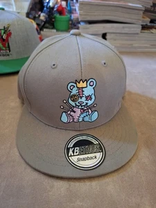 Kbethos Gray Snapback Baseball Cap Bear Logo One Size Fits All New - Picture 1 of 7
