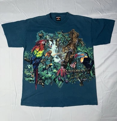 Camiseta deportiva vintage Signal Rainforest para hombre XL camiseta gráfica de puntada única EE. UU. Foto 1 de 4