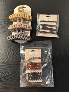 Lotto 3 confezioni di accessori per capelli fasce porta coda di cavallo e artigli - Foto 1 di 6