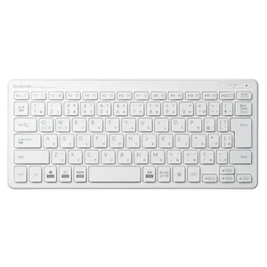 ELECOM Keyboard Wireless (Receiver Included) Pantograph Mini Keyboard White TK-F - Picture 1 of 7