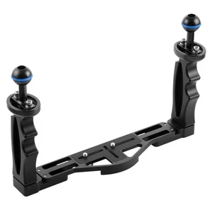 Bandeja estabilizadora de aluminio de doble mango carcasa de cámara submarina para Gopro ⭐ - Imagen 1 de 17