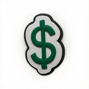 Crocs Jibbitz Shoe Charm Cash Money Sign New w Tag NWT - Picture 1 of 2