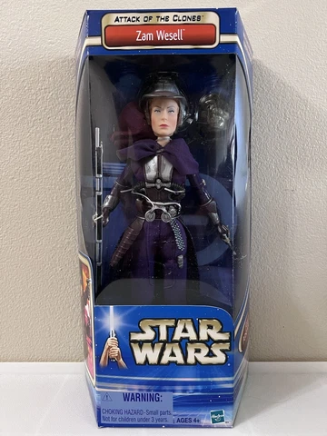 Vtg Star Wars Zam Wesell Attack of The Clones 12" Action Figure 2002 Hasbro Cover
