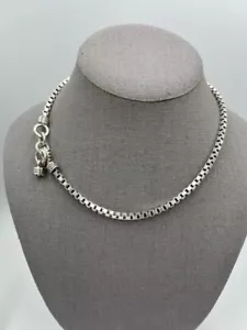 Lisa Jenks Sterling Silver Heavy Box Chain Necklace - Picture 1 of 6