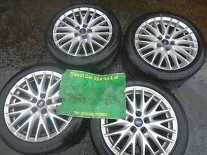 FORD FOCUS 17" ALLOY WHEELS RIMS WHEEL 205/50/17 TYRE X4-11C LE671EU LEICS - Picture 1 of 8