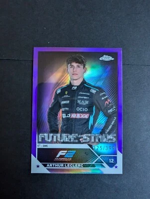 2023 Topps Chrome Formula 1 Drivers #85 Arthur Leclerc Purple Refractor /399 - Image 1 of 4