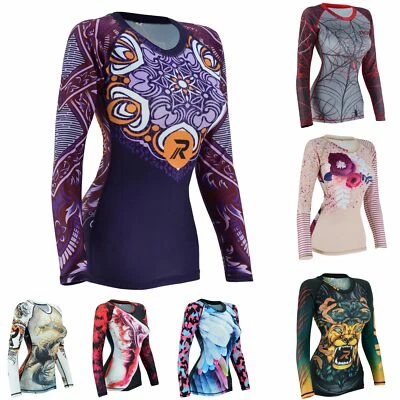 Koyes Fightwear Women's MMA Compression Rash Guard BJJ Wrestling Long Sleeve  - Image 1 of 3