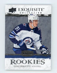 2021-22 Upper Deck Exquisite Collection Cole Perfetti #ed/299 Winnipeg Jets RC - Picture 1 of 2