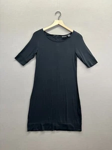 Adrienne Vittadini Womens Black Mini Dress Short Sleeve Scoop Neck NWT Size XS - Picture 1 of 11