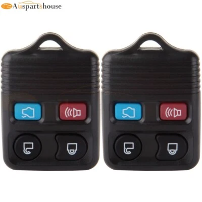 2x Estuche de llave de coche de entrada remota para Ford Fusion Lincoln Town Car 2000-2006 Foto 1 de 4