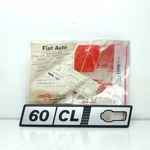 LOGO SIGLA MODELLO IN ALLUMINIO LATERALE SX FIAT RITMO "60 CL" ORIGINALE 4423746 - Imagen 1 de 3