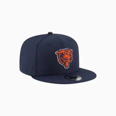 Chicago Bears New Era NFL 9Fifty Snapback Hat | Team Logo Flat Brim Cap Headwear - Image 1 of 4