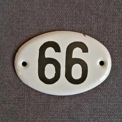 Placa vintage número 66/99 habitación, placa esmaltada puerta URSS Foto 1 de 4