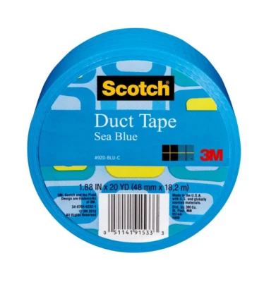 Scotch Duct Tape 20 Yard - Sea Blue - LOT OF 2 - Image 1 of 4