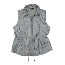 HANNAH Silver Quilted Gilet Grey Womens XL